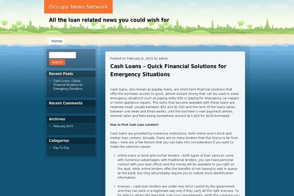 Beach theme site design template sample