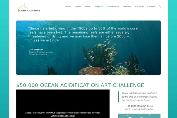 oceanacidification.net site used Foliotastic
