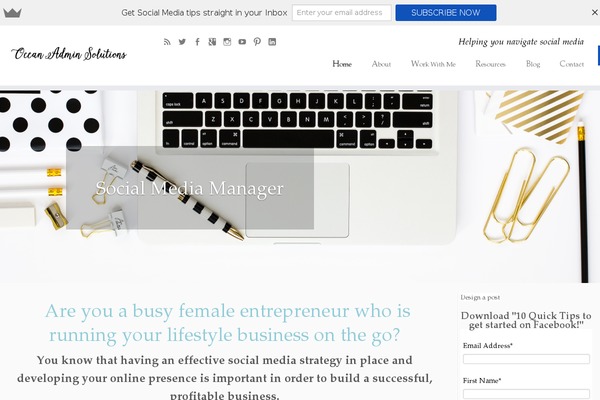 oceanadminsolutions.com site used Customizr