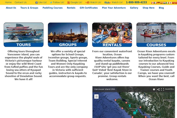 oceanriveradventures.com site used Oceanriver