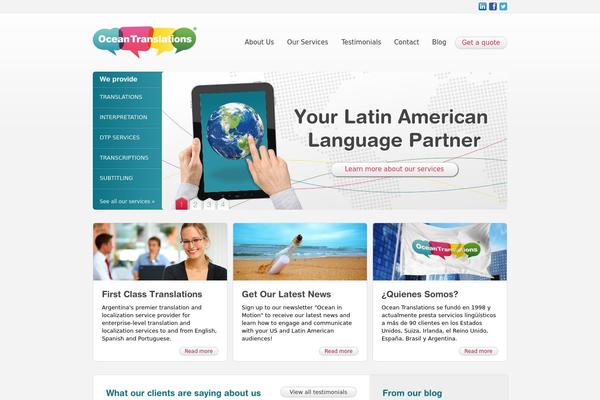 Ocean theme site design template sample