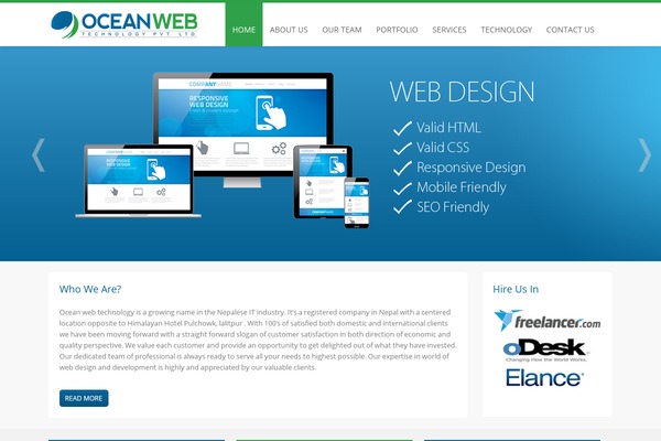 oceanwebtech theme websites examples