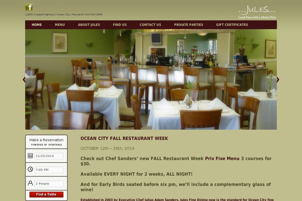 Site using Easy-restaurant-menu-manager plugin