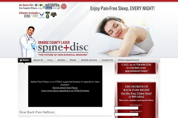 Site using WordPress Content Slide plugin