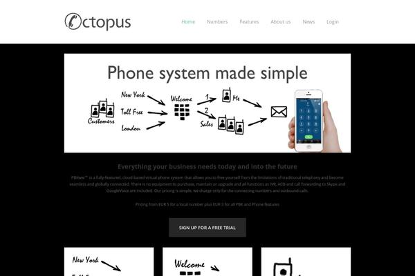 Octopus theme site design template sample