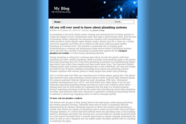 Blue Basic theme site design template sample