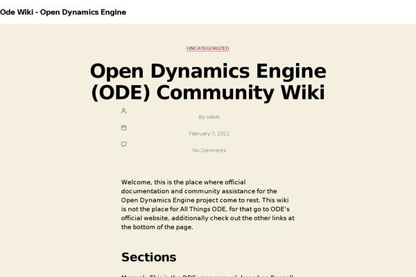 Twenty Twenty theme site design template sample