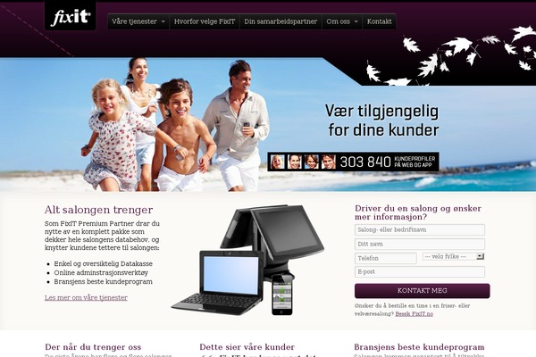 AJAX Contact website example screenshot