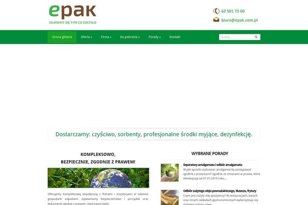 Evolution theme site design template sample