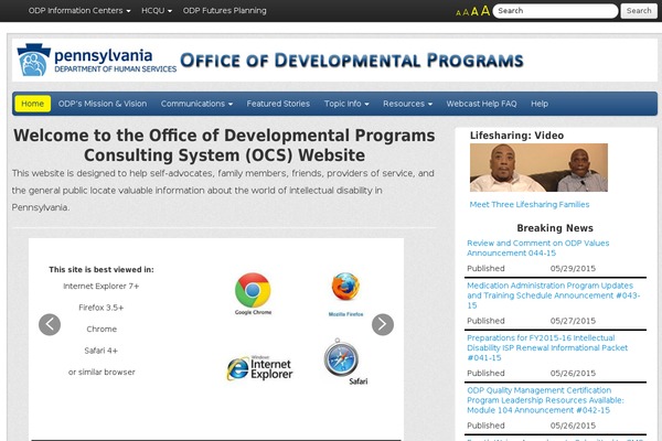 Ocs theme site design template sample