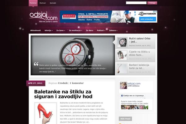 Glow theme site design template sample