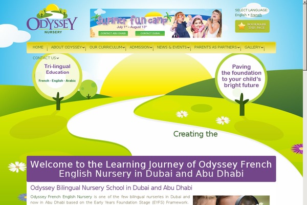 Odyssey theme site design template sample