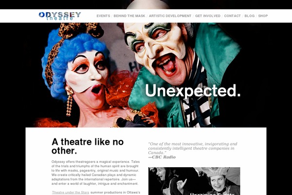 Odyssey theme site design template sample