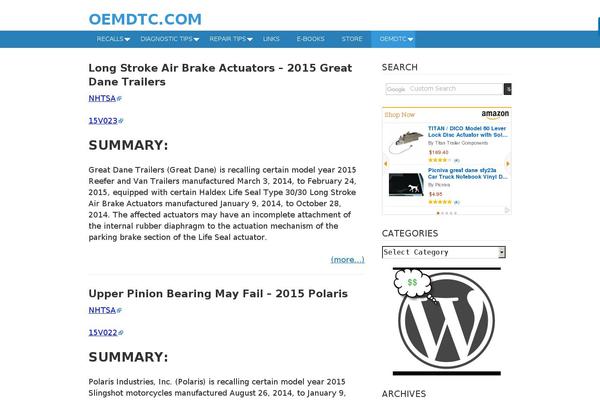 WordPress website example screenshot