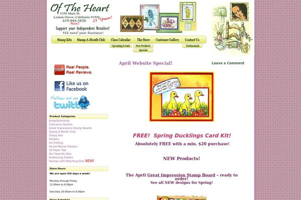 of-the-heart.com site used Pink Tulip