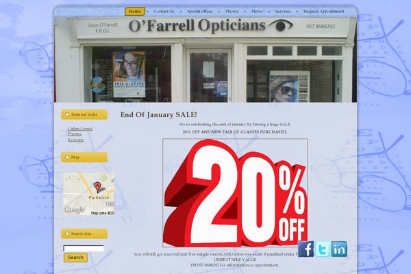 ofarrellopticians.com site used Optician