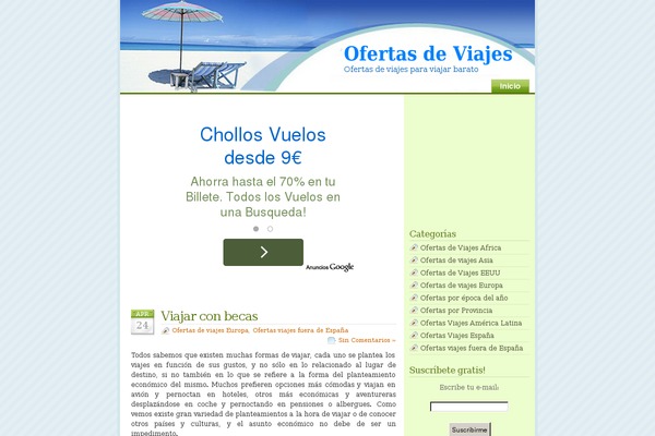 ofertasyviajes.org site used Glossyblue-1-4-es