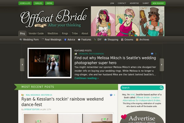 Offbeat theme site design template sample