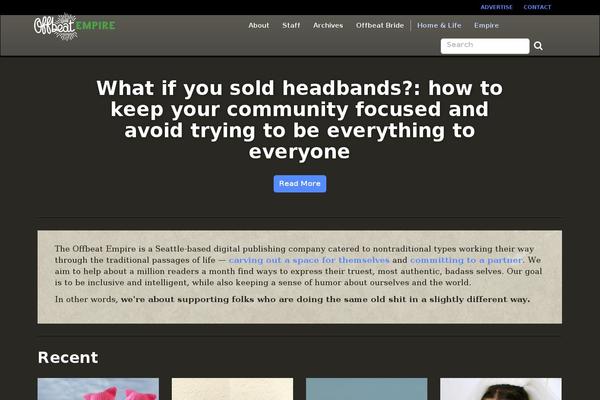 Offbeat theme site design template sample