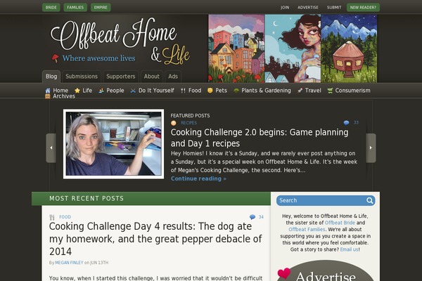 Offbeat theme site design template sample