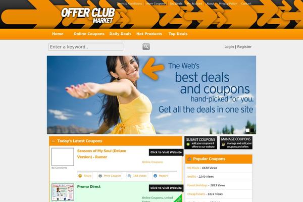 Couponpress theme site design template sample