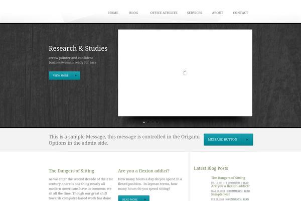 Origami theme site design template sample