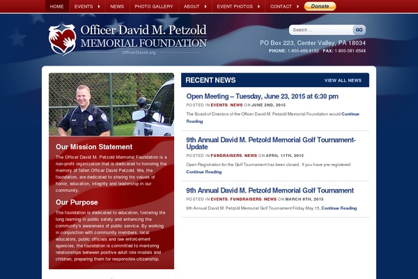officerdavid.org site used Officerdavid