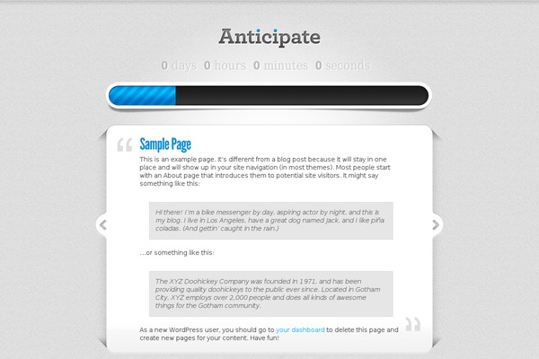 Site using Anticipate plugin