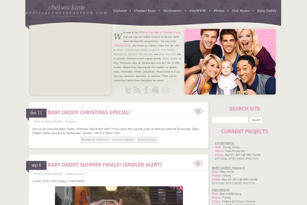 Universal theme site design template sample