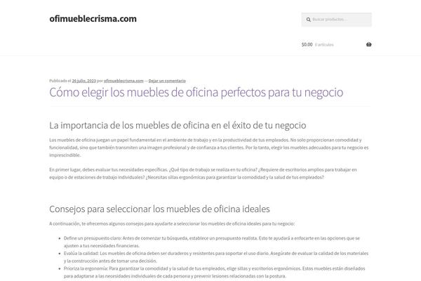 Storefront theme site design template sample