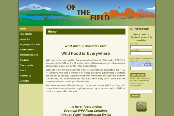 ofthefield.com site used Ofthefield_no_horiz_menu
