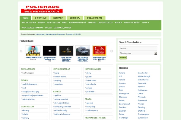 Wpclassifieds theme site design template sample