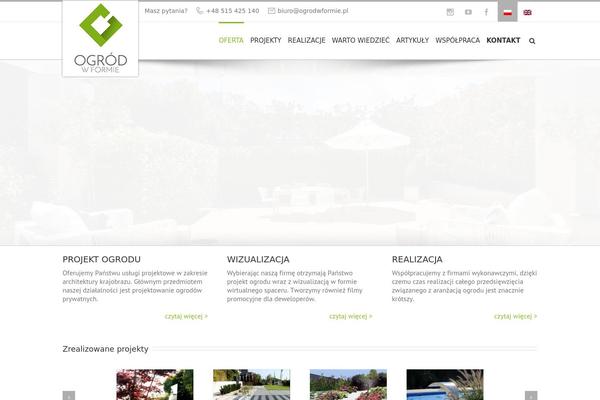 ogrodwformie.pl site used Ogrod-child-theme