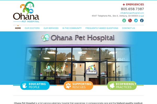Ohana theme site design template sample
