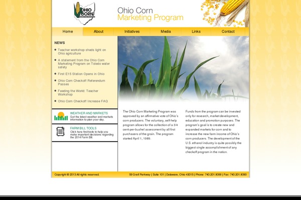 ohiocorn.org site used Ocmp_theme