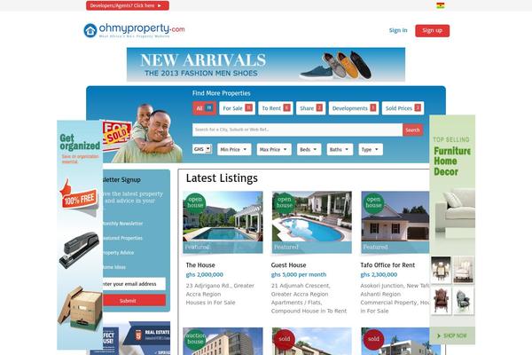 Wp Estate theme site design template sample
