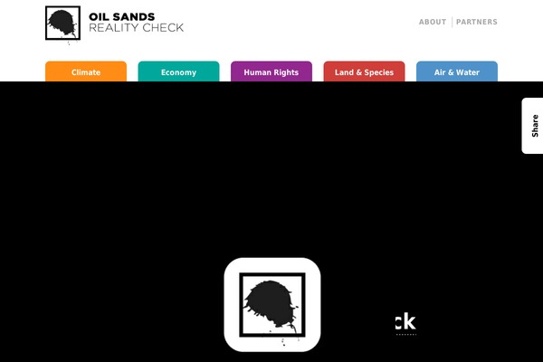 oilsandsrealitycheck.org site used Oil-sands-theme