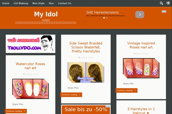 Cara theme site design template sample