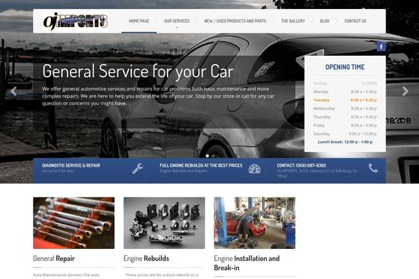 CarPress theme site design template sample