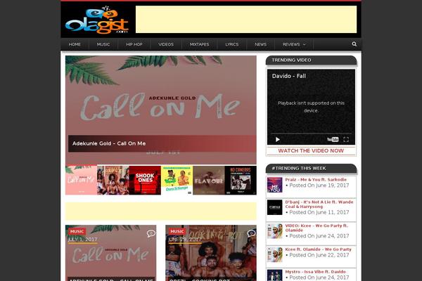 olagist.com site used Olagist-theme