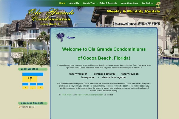 Beach Holiday theme site design template sample