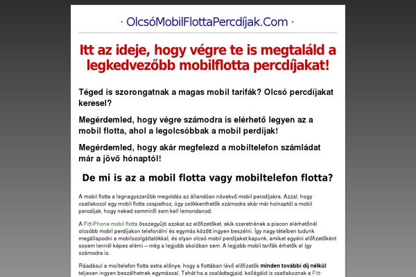 olcsomobilflottapercdijak.com site used Wpsqueeze1col