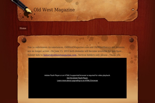 oldwestmagazine.com site used Magazine Basic