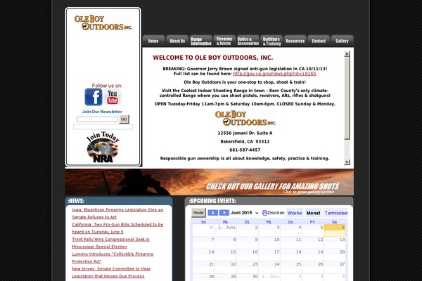 Site using FT Calendar plugin