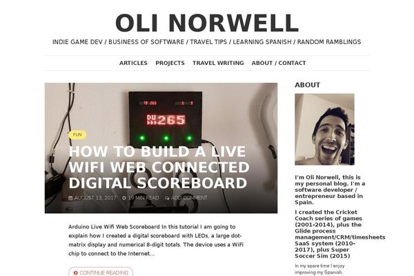 Author theme site design template sample