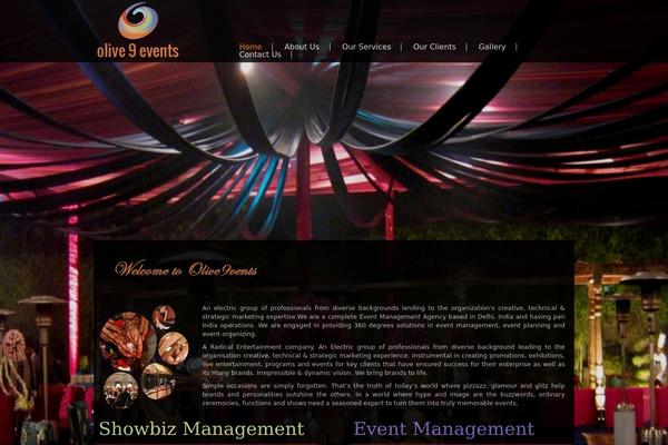 Event theme site design template sample