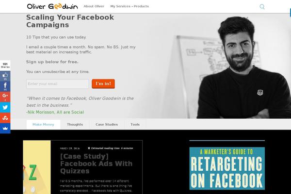 Stream theme site design template sample