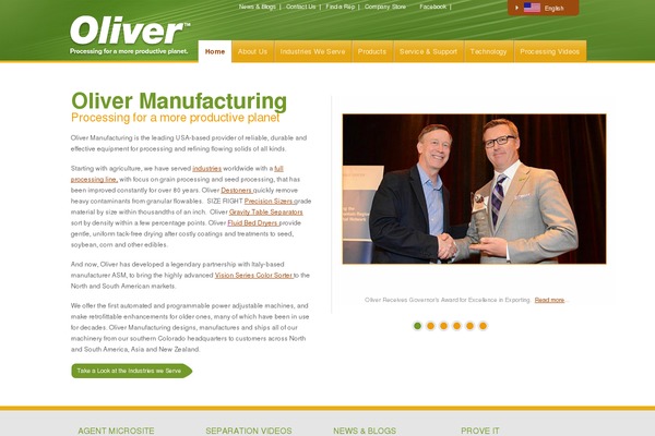 Oliver theme site design template sample