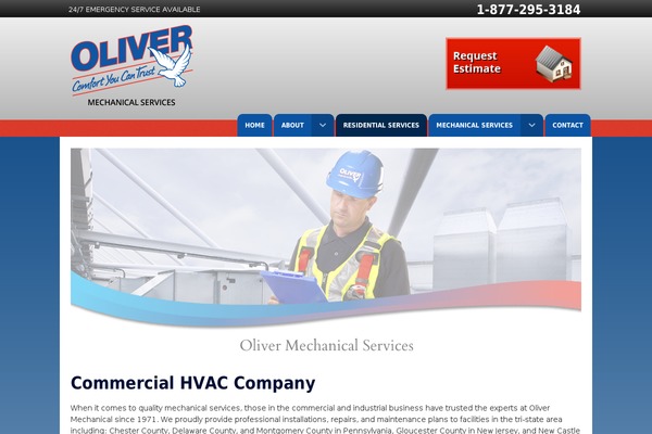 Oliver theme site design template sample