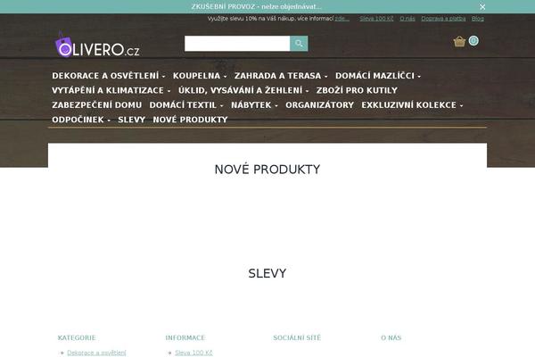 olivero.cz site used Blog-with-eshop